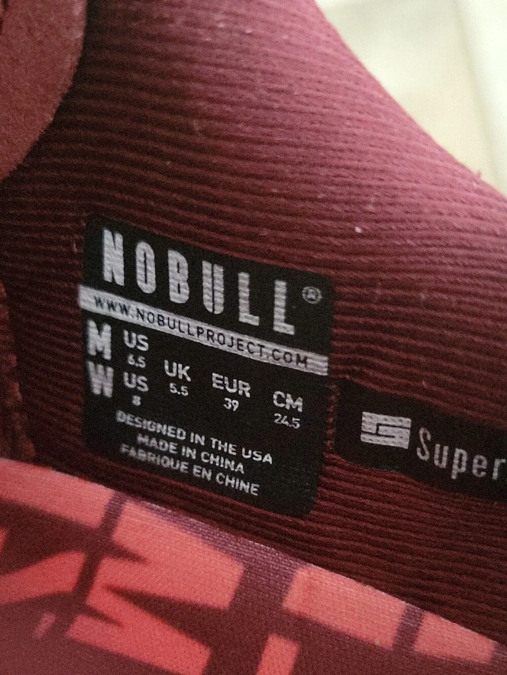 NOBULL Burgundy and Coral Knit Sneakers